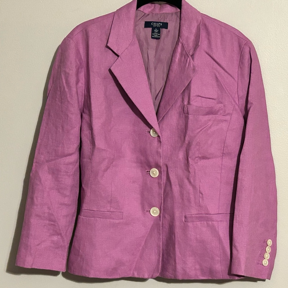 Chaps L Woman’s Blazer Lilac Lavender Purple